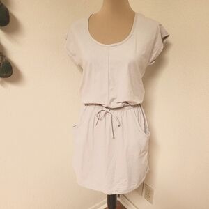 The North Face Women’s Size Small Grey White Striped Athletic Mini Shirt Dress